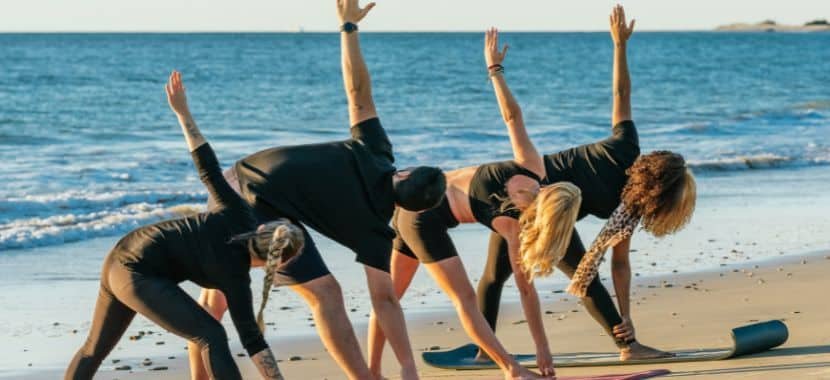 Yoga Class on the Beach